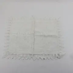 Handmade Off-White Cutwork Pillow Cover 11x15 Inch