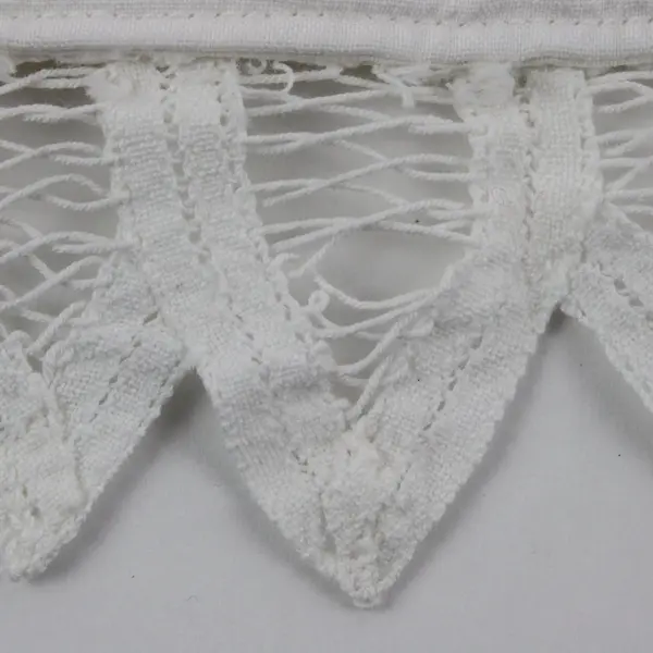 Handmade Off-White Cutwork Pillow Cover 11x15 Inch