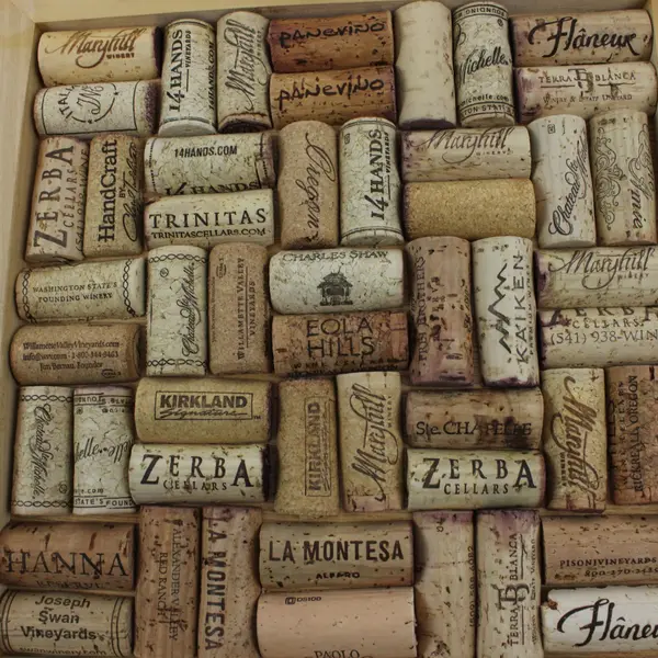Set of 2 Wood Framed Wine Cork Trivets 10x10