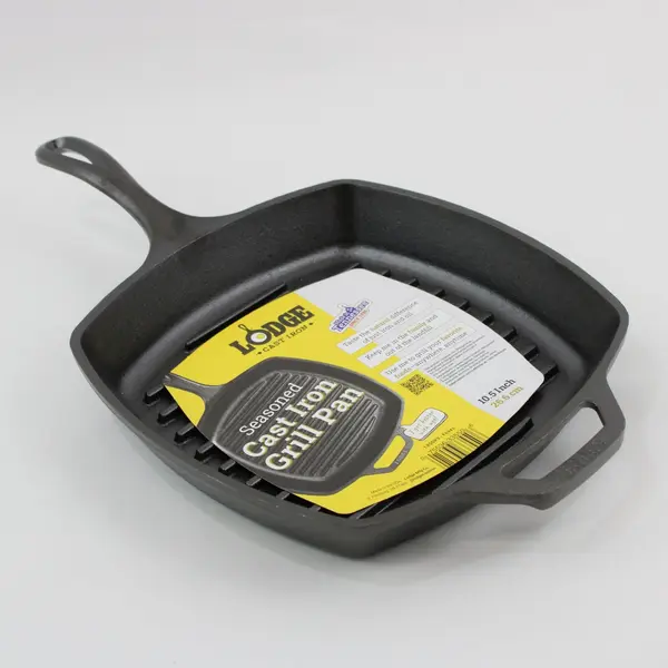 Lodge USA Cast Iron Skillet Fry Pan  8SGP Grill Bottom Square 10.5 Inch NWT