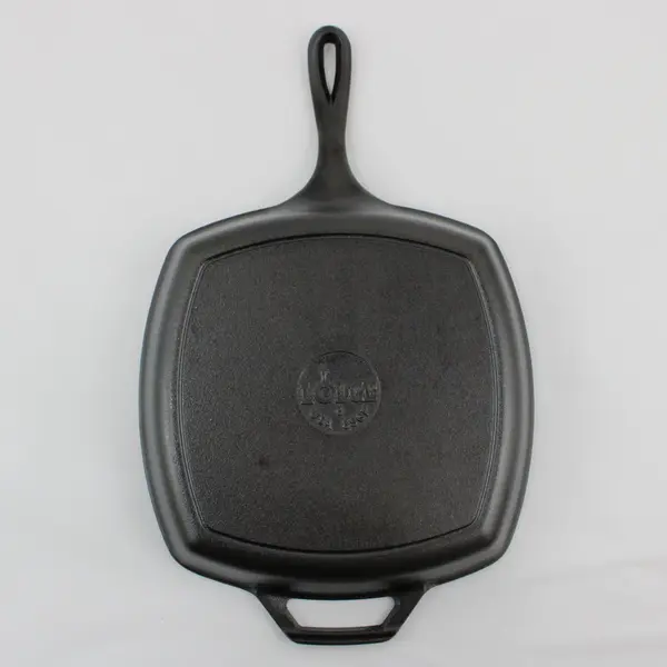 Lodge USA Cast Iron Skillet Fry Pan  8SGP Grill Bottom Square 10.5 Inch NWT