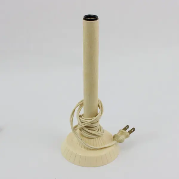 2 Vintage Single Bulb Plastic Electric  Lighted Candlesticks