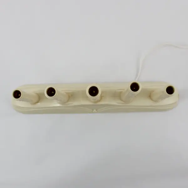 Vintage 5-Light Christmas Electric Candelabra Plastic Drip Holly Pattern