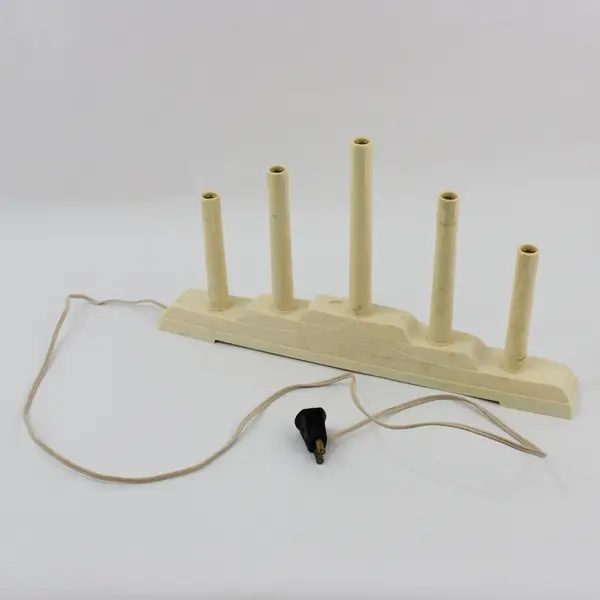 Vintage 5-Light Christmas Electric Candelabra Drip Candle Holly Flower Pattern