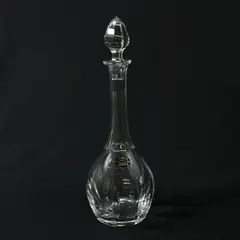 Vtg Saint Louis Crystal Cerdagne Clear Crystal  Decanter W/ Stopper And Label