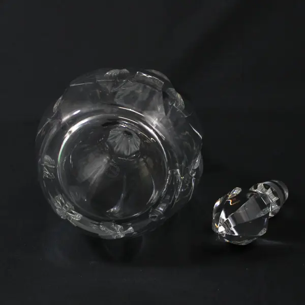 Vtg Saint Louis Crystal Cerdagne Clear Crystal  Decanter W/ Stopper And Label