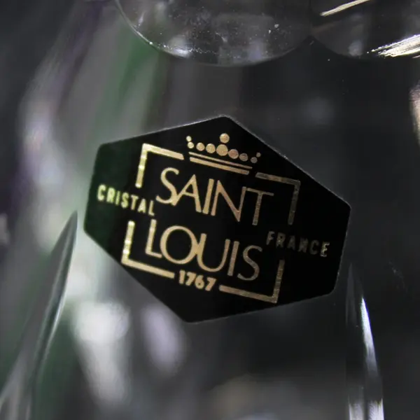 Vtg Saint Louis Crystal Cerdagne Clear Crystal  Decanter W/ Stopper And Label