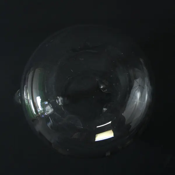Vintage Round Clear Glass Pitcher With Ice Lip Spout 8.75”