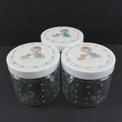 Precious Moments Christmas Jars With Lids Set of 3 Holiday Decor