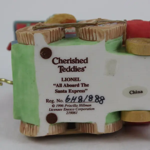 Cherished Teddies Lionel All Aboard Santa Express Figurine 1996 Hillman 219061