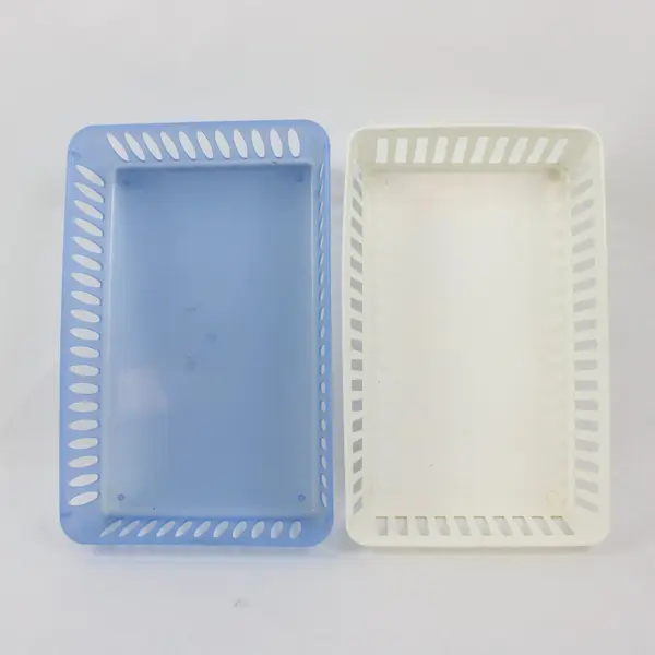 Lot of 2 Plastic Drawer Desk Organizers Office Supply Storage