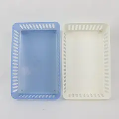 Lot of 2 Plastic Drawer Desk Organizers Office Supply Storage