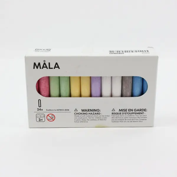 IKEA MÅLA 24pc Colorful Chalk Set Kids Art Supplies MPN 872.125.00