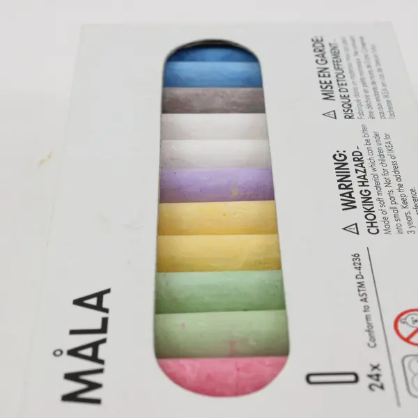 IKEA MÅLA 24pc Colorful Chalk Set Kids Art Supplies MPN 872.125.00