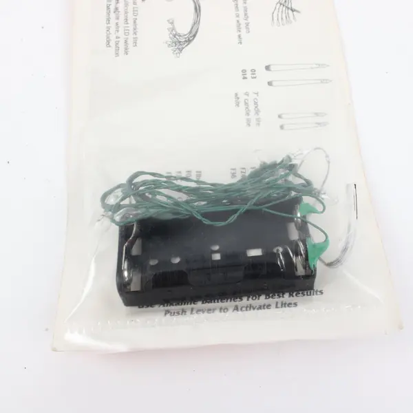 Lot of 3 Flora Lites Battery Operated Steady Burn Ornamental Lights Green White