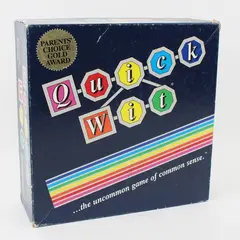 Vintage 1987 Petermark Quick Wit Board Game Common Sense Trivia