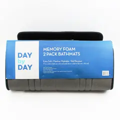 Day by Day WR6178BO-5100 Black 2pk Memory Foam Mats 24x17 30x20 Skid Resistant