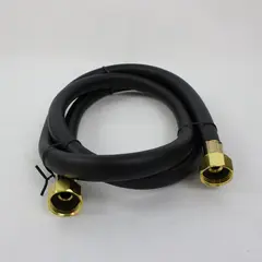 36in Black Rubber Air Compressor Hose Assembly Brass-Colored 1"  Fittings