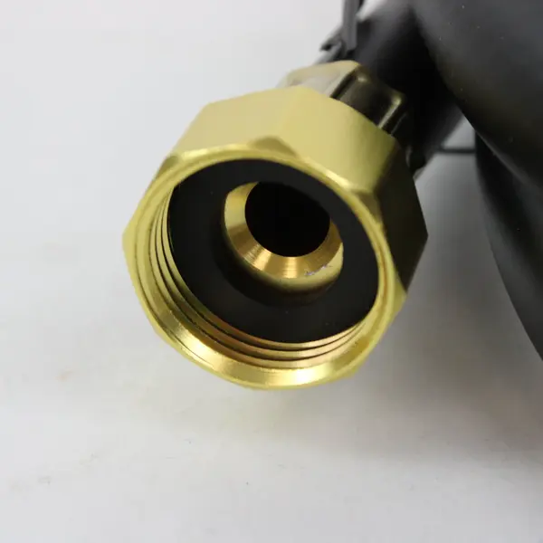 36in Black Rubber Air Compressor Hose Assembly Brass-Colored 1"  Fittings
