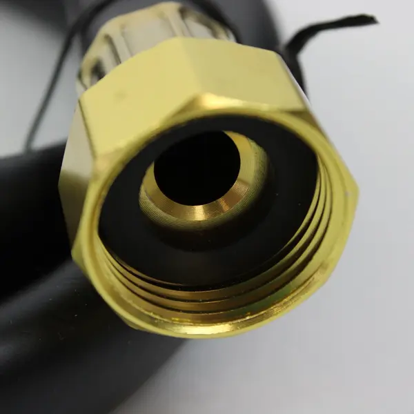 36in Black Rubber Air Compressor Hose Assembly Brass-Colored 1"  Fittings