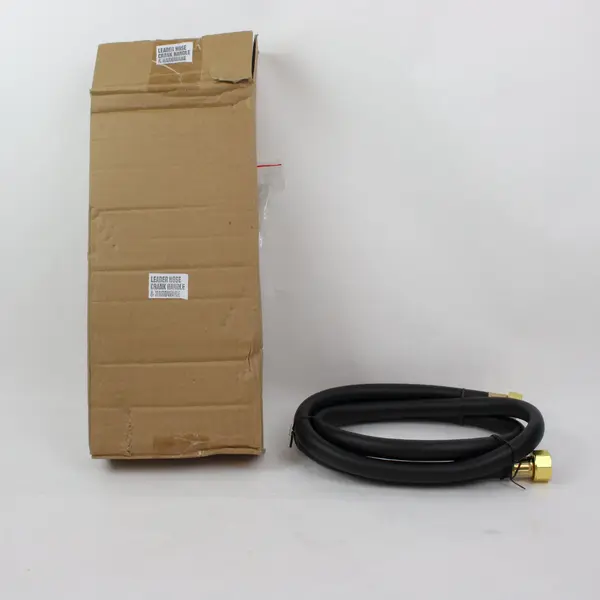 36in Black Rubber Air Compressor Hose Assembly Brass-Colored 1"  Fittings