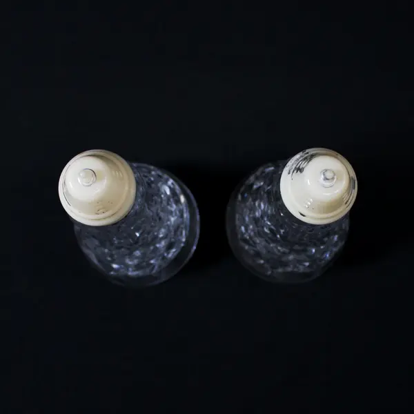 Galway Crystal Ashford Footed Salt & Pepper Set Clear 7.5"  Czech Republic