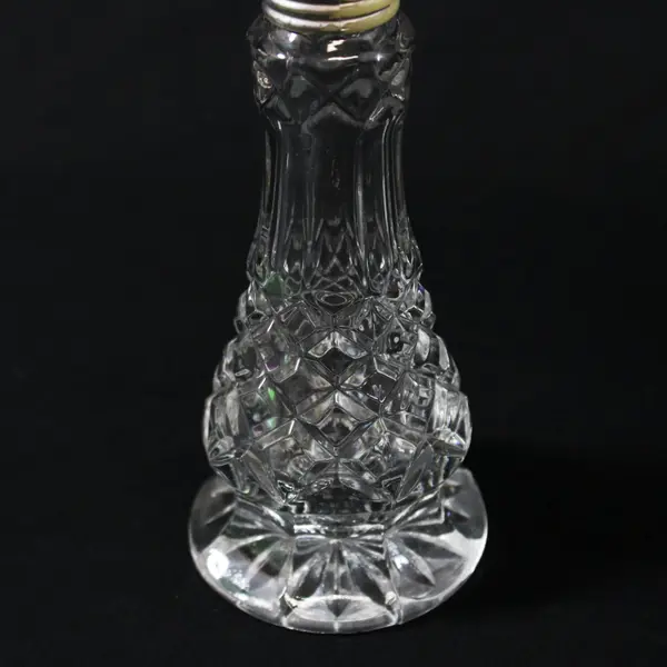 Galway Crystal Ashford Footed Salt & Pepper Set Clear 7.5"  Czech Republic