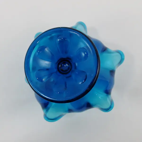 Blue Glass Handkerchief Vase 7.5"