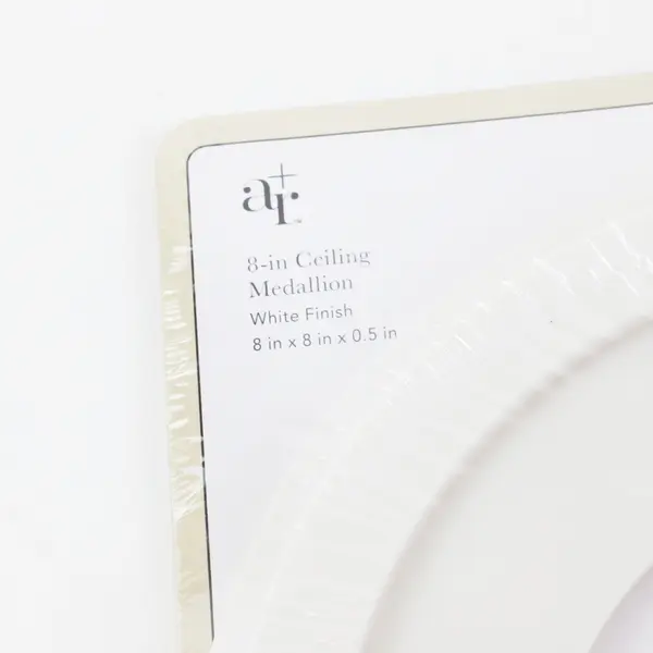 Allen + Roth 8-in White Round Ceiling Medallion