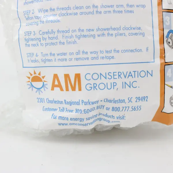 AM Conservation Group Water Saving Low Flow Fixed Showerhead