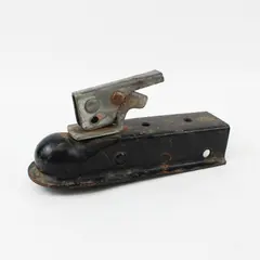 Straight Tongue Trailer Coupler 3" Channel Fits 2" Hitch Ball