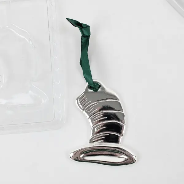 Dr. Seuss Cat in the Hat Silver-Plated Hanging Ornament BF-01-01 COA Packaging