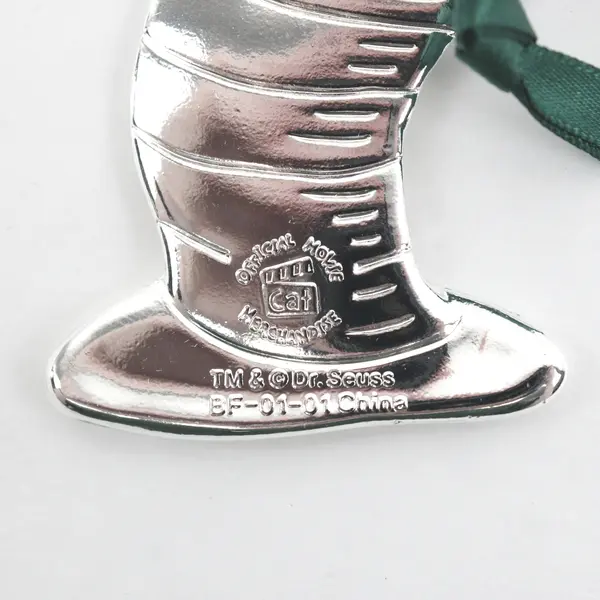 Dr. Seuss Cat in the Hat Silver-Plated Hanging Ornament BF-01-01 COA Packaging