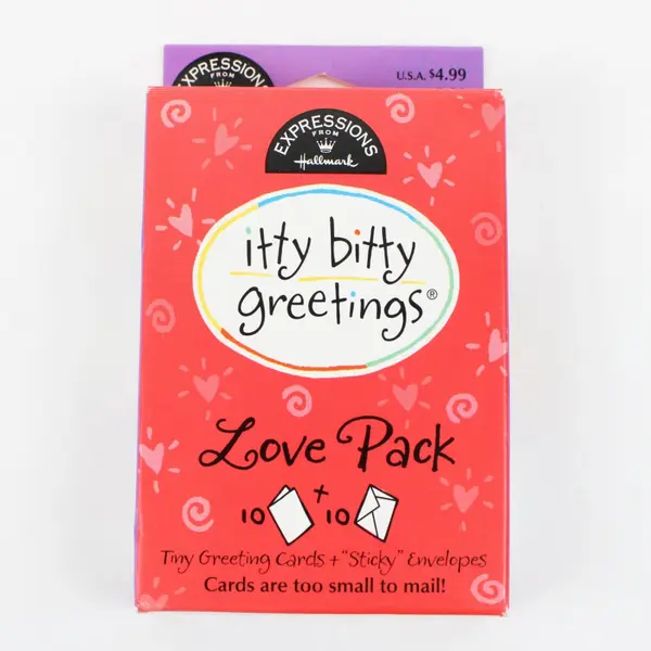 Hallmark Expressions Itty Bitty Greetings Love Pack 10 Cards 10 Envelopes Pocket