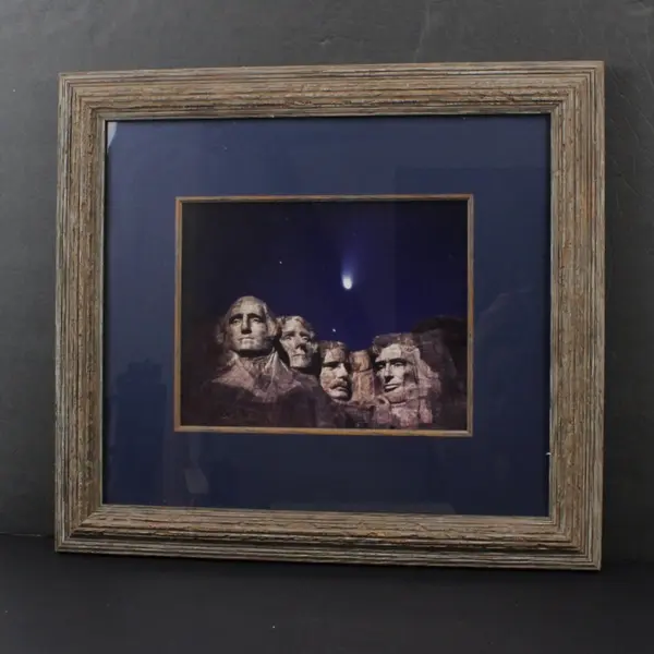 1997 Art Oakes Hale-Bopp Comet Mount Rushmore South Dakota Framed Photograph