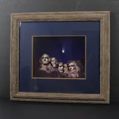 1997 Art Oakes Hale-Bopp Comet Mount Rushmore South Dakota Framed Photograph