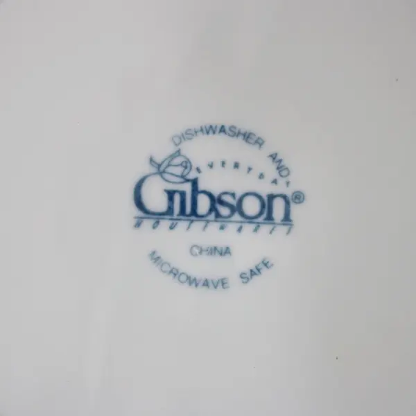 5 Gibson Four Seasons Salad Dessert Plate 7.75" White Embossed Grapes 
