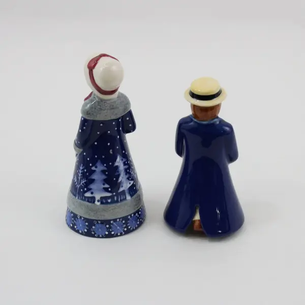 Set of Two  2003 Demdaco Belles and Beaus Porcelain Bells By Heinrich Leonard