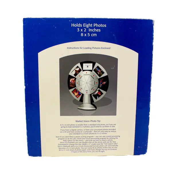 Market Vision Rotating Portrait Photo Display Wheel 3x2