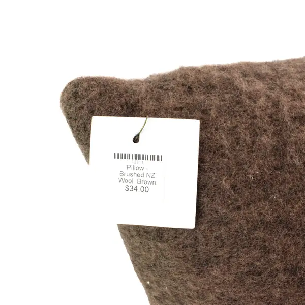 Nash & Nichol Brown Brushed Wool Blend Throw Pillow 17x17 MPN 12311
