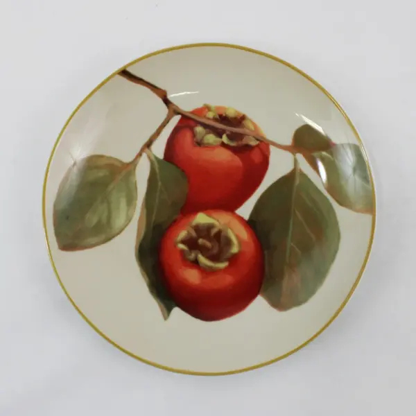 Set of 3 Harry And David Ceramic Snack Dessert Plates 6.5" Fruit Pattern