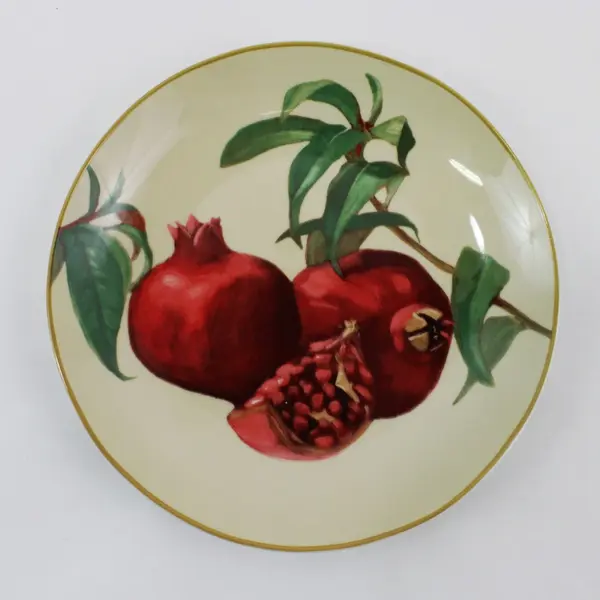 Set of 3 Harry And David Ceramic Snack Dessert Plates 6.5" Fruit Pattern