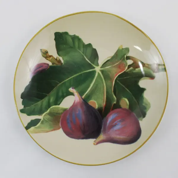 Set of 3 Harry And David Ceramic Snack Dessert Plates 6.5" Fruit Pattern