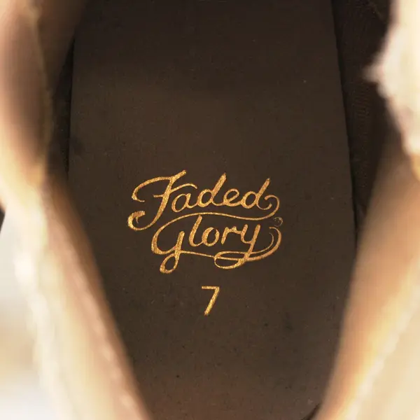 Faded Glory Women's Brown Faux Suede Heeled Ankle Boots Size 7