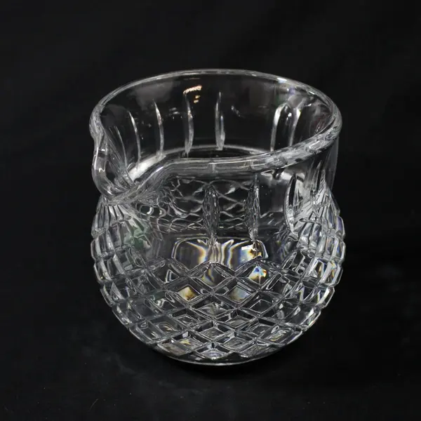 Teleflora Heavy 24% Lead Crystal Pitcher Vase Diamond Cuts