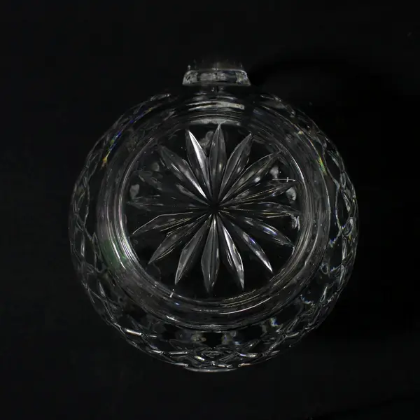 Teleflora Heavy 24% Lead Crystal Pitcher Vase Diamond Cuts