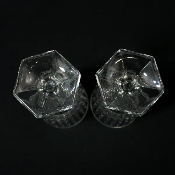 Set of 2 Fostoria Heritage Wine Glasses 6 1/8"