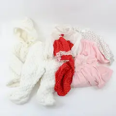 6 Pc Baby Girls Clothing Lot Dresses Outfits Flawed Stained No Size