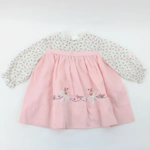 6 Pc Baby Girls Clothing Lot Dresses Outfits Flawed Stained No Size
