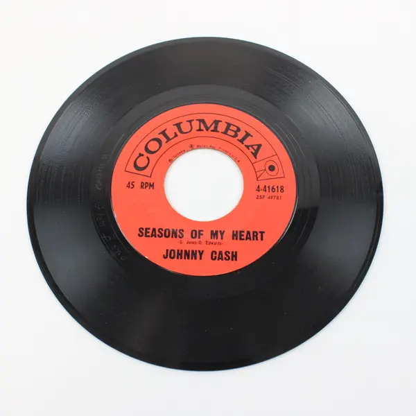 Johnny Cash Seasons Of My Heart/Smiling Bill McCall 7" Vinyl Record